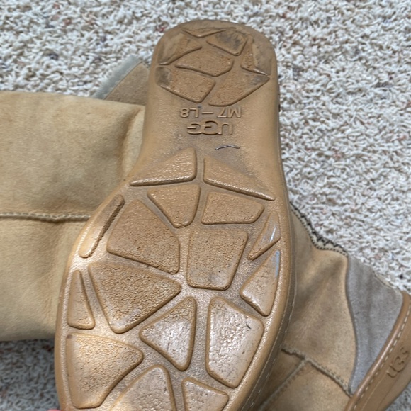 Ugg Australia Women’s Tall Ultimate Braid Boots Size 8 Rubber Sole Tan - Picture 7 of 8